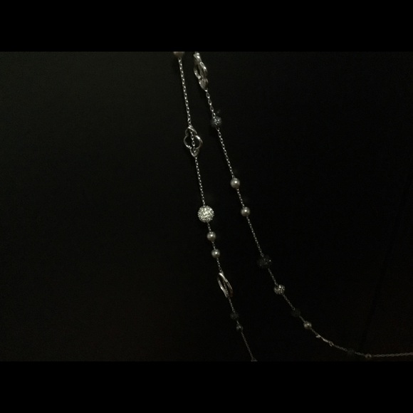 Stella & Dot Silver double strand necklace. - Picture 3 of 3